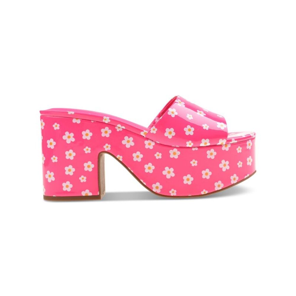 WILD PAIR Womens Pink 2" Platform Melborne Slip On Heeled Sandal 6.5 M - Picture 3 of 4
